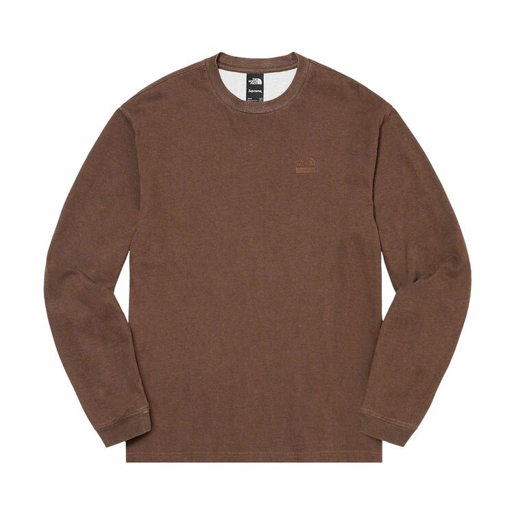

Топ Supreme x The North Face Pigment Printed Long-Sleeve Top Brown, коричневый