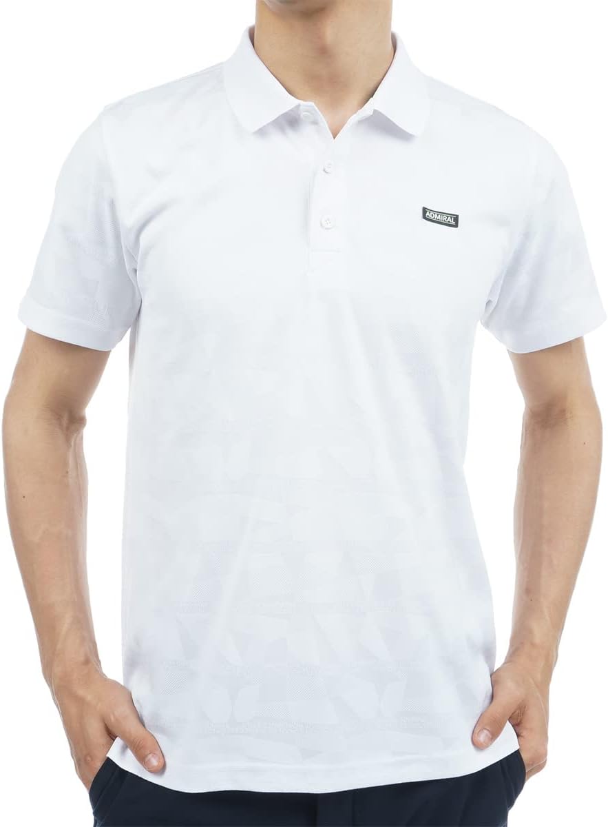 

Мужская поло-рубашка Admiral с геометрическим жаккардовым узором, модель ADMA348, белый