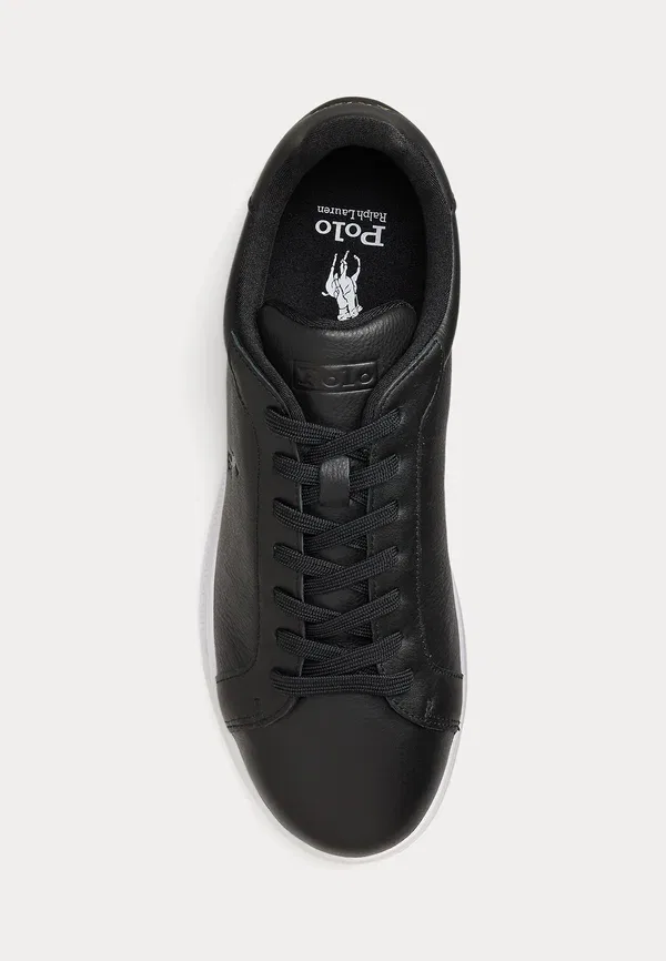 Кроссовки кожаные Heritage Court II Leather Sneaker Trainers Polo Ralph Lauren, черный — фото 4