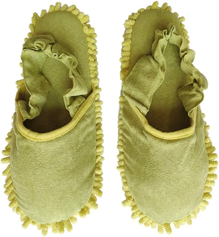 

Женские тапочки с пенной вставкой, домашние тапочки для мужчин, домашние абсорбирующие тапочки из шенилла, тихие тапочки для подметания и мытья полов, зимние теплые удобные сандалии Khuy, зеленый