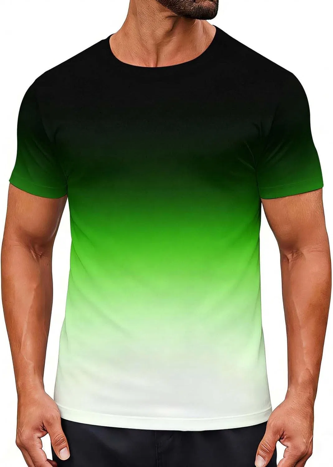 Футболка градиентная мужская, 18#green