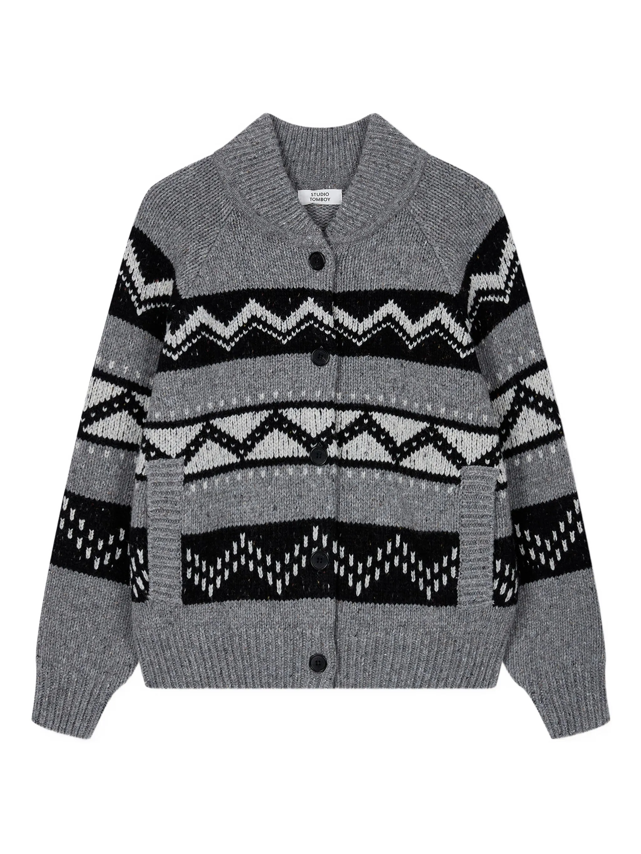 

Кардиган с узором Studio Tomboy, серый