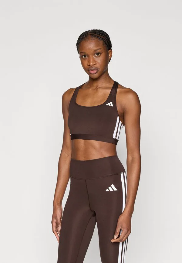 Спортивный бюстгальтер средней степени поддержки Adidas Performance, Aurora Coffee/White