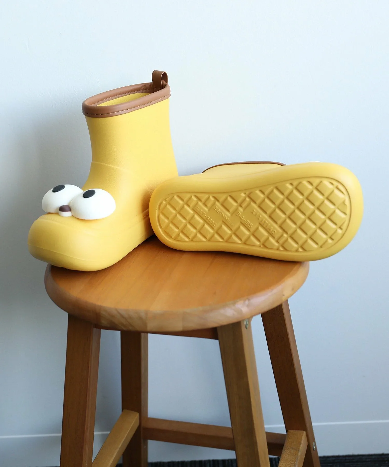 Милые детские резиновые сапоги с большими глазами Aimoha Kids, Yellow — фото 2