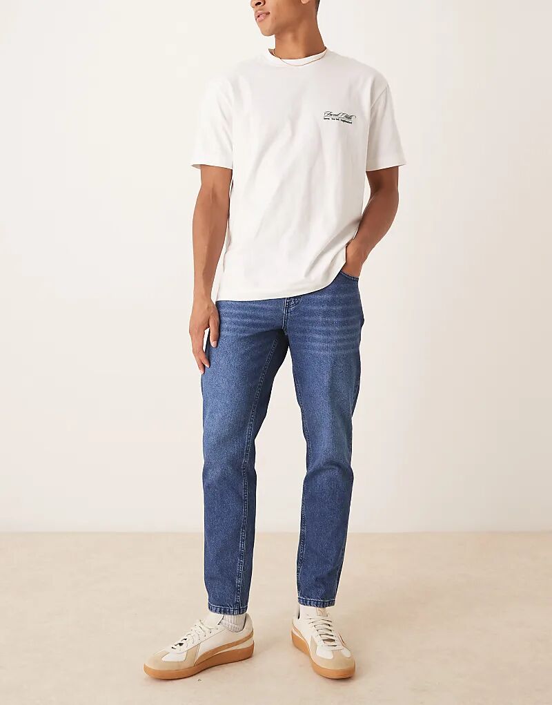 

Зауженные джинсы ASOS DESIGN темно-синего цвета