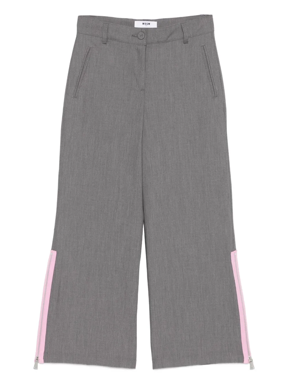 

Брюки с молнией по бокам MSGM Kids, серый