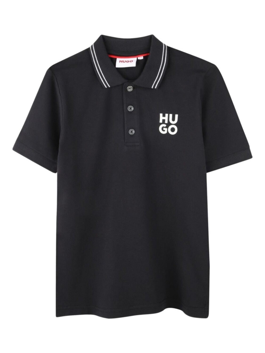 

HUGO KIDS рубашка поло с логотипом, черный