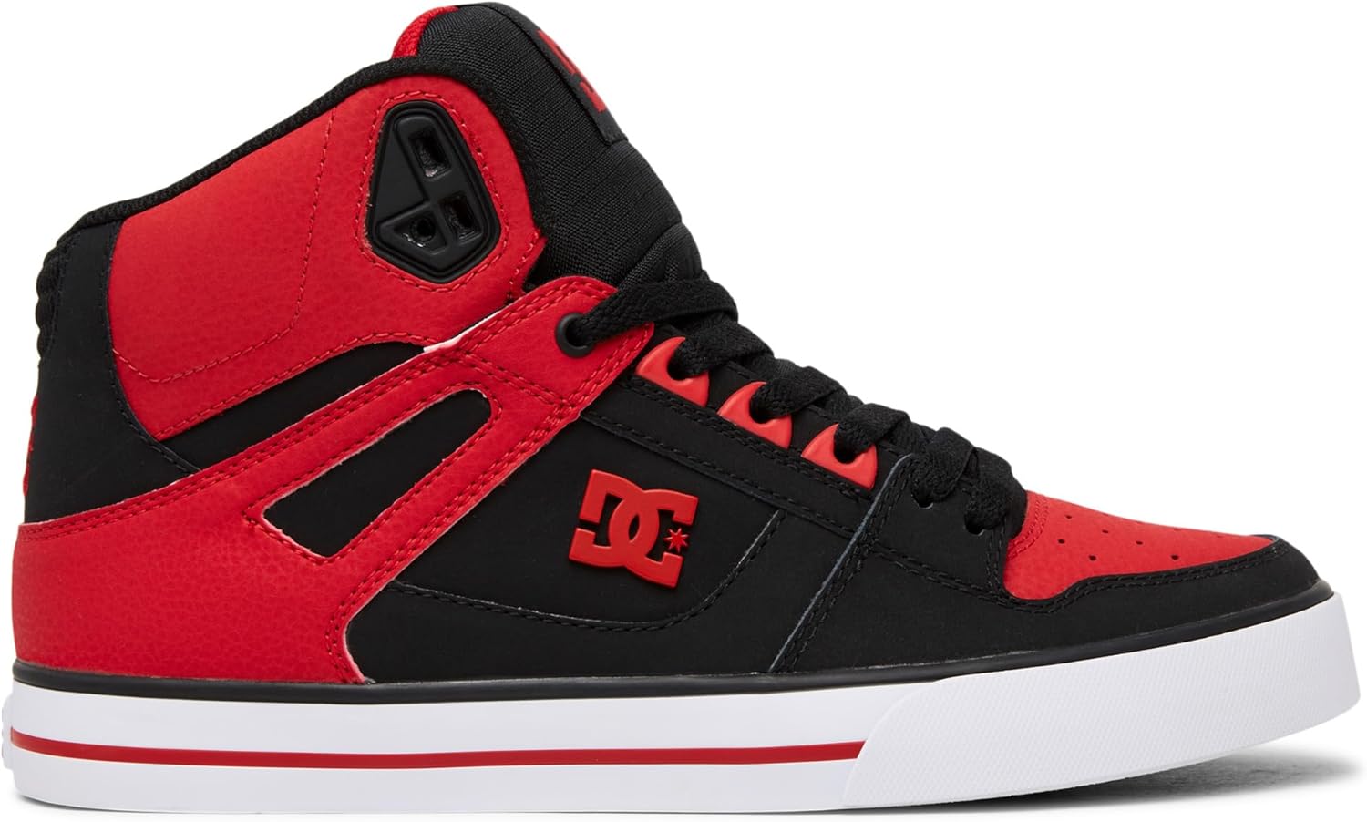 Мужские высокие кеды для скейтборда DC Men's Pure DC Shoes, красный/белый/черный — фото 4