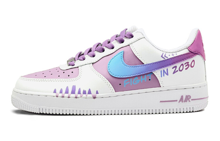 

Кроссовки Nike Air Force 1 Skateboard Shoes Women's Low-Top White Purple