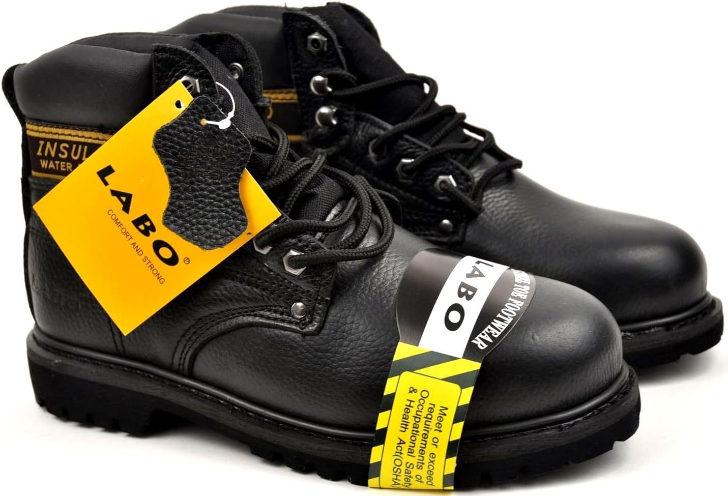 

Мужские ботинки Labo Brand черного, коричнево-рыжего цвета из натуральной кожи с защитным стальным носком, 3 стиля от CITISHOESNYC Labo Pro