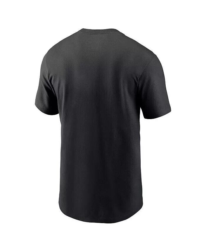 Мужская черная футболка Philadelphia Eagles Primetime Wordmark Essential Nike, черный — фото 2