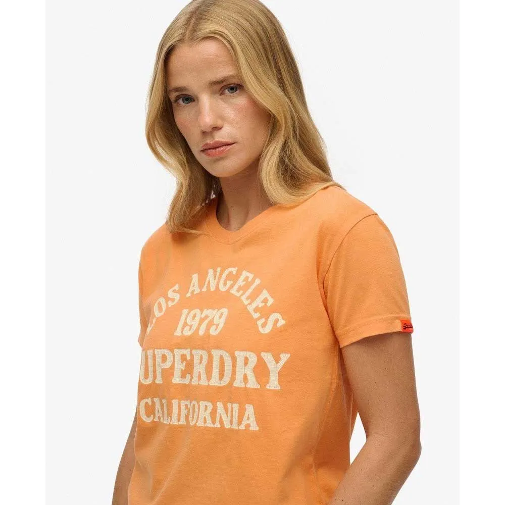 Футболка с коротким рукавом Superdry Surf Logo, оранжевый — фото 4