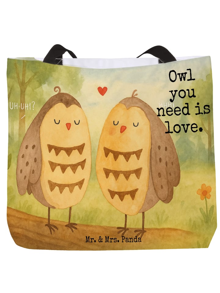 

Mr. & Mrs. Panda Сумка с изображением совы и надписью белого цвета