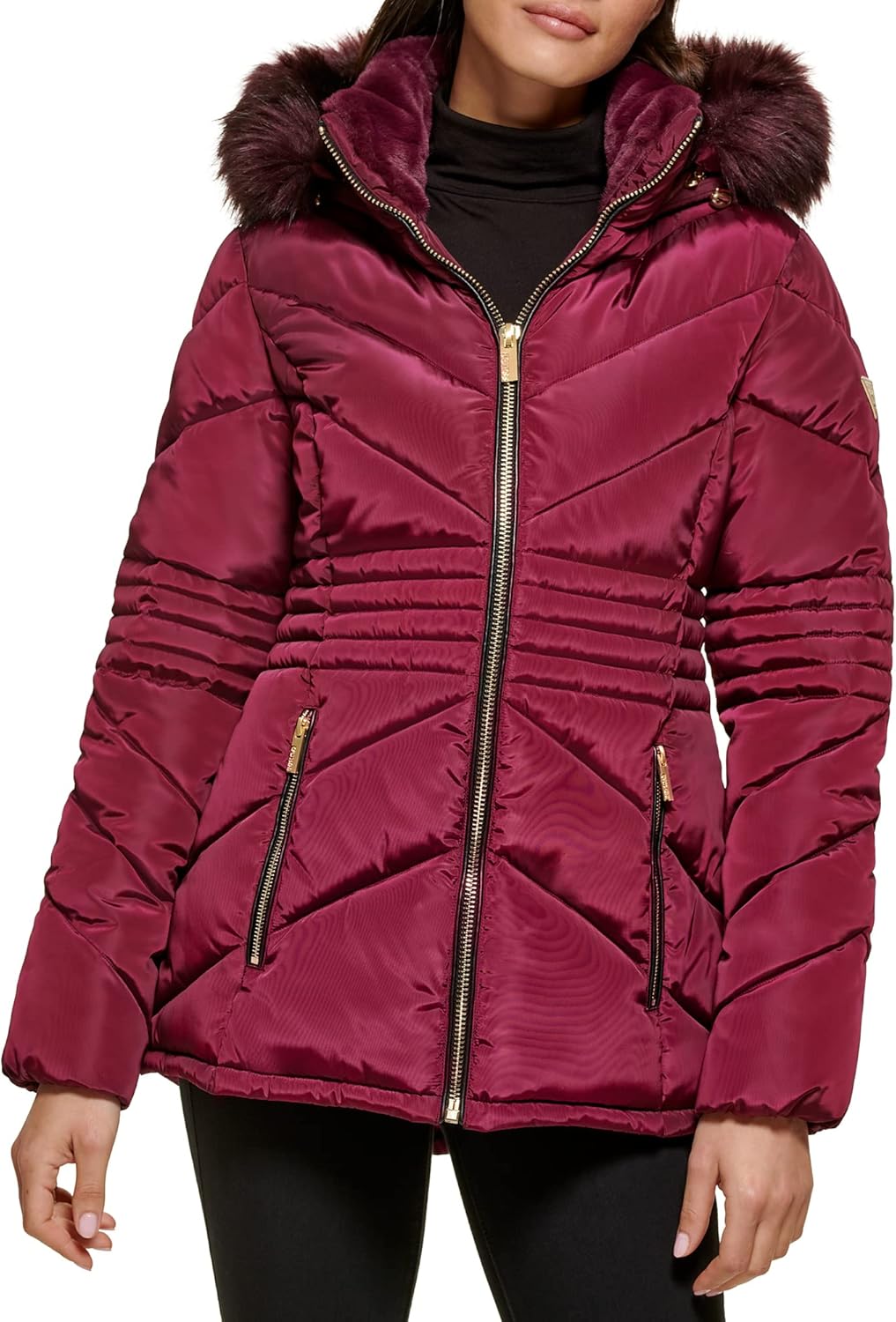 

GUESS женские осенние куртки, пуховик, стеганые куртки для женщин, Short Puffer Jam