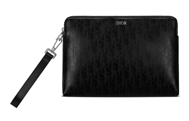 

DIOR Кожаный клатч обычный мужской черный