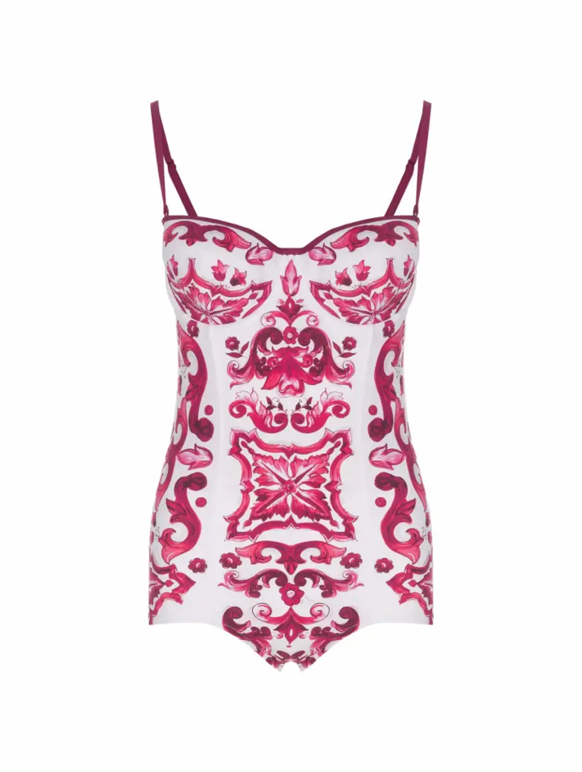 

Слитный купальник с принтом Majolica Dolce&Gabbana, мультиколор
