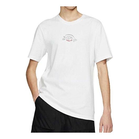 

Футболка men's sports short sleeve casual white t-shirt Nike, белый