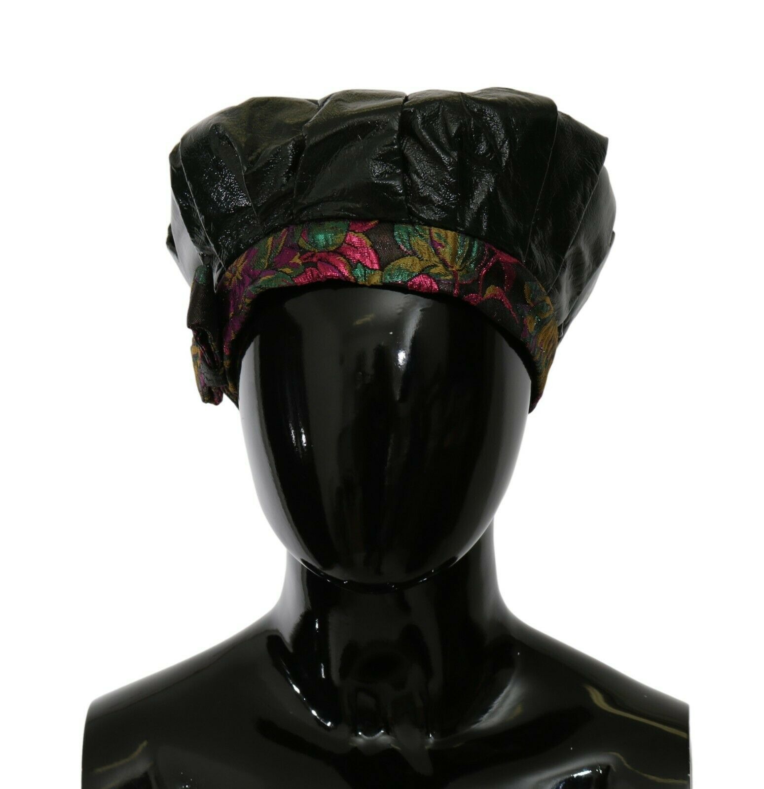 

Элегантный черный берет с цветочной подкладкой Dolce & Gabbana