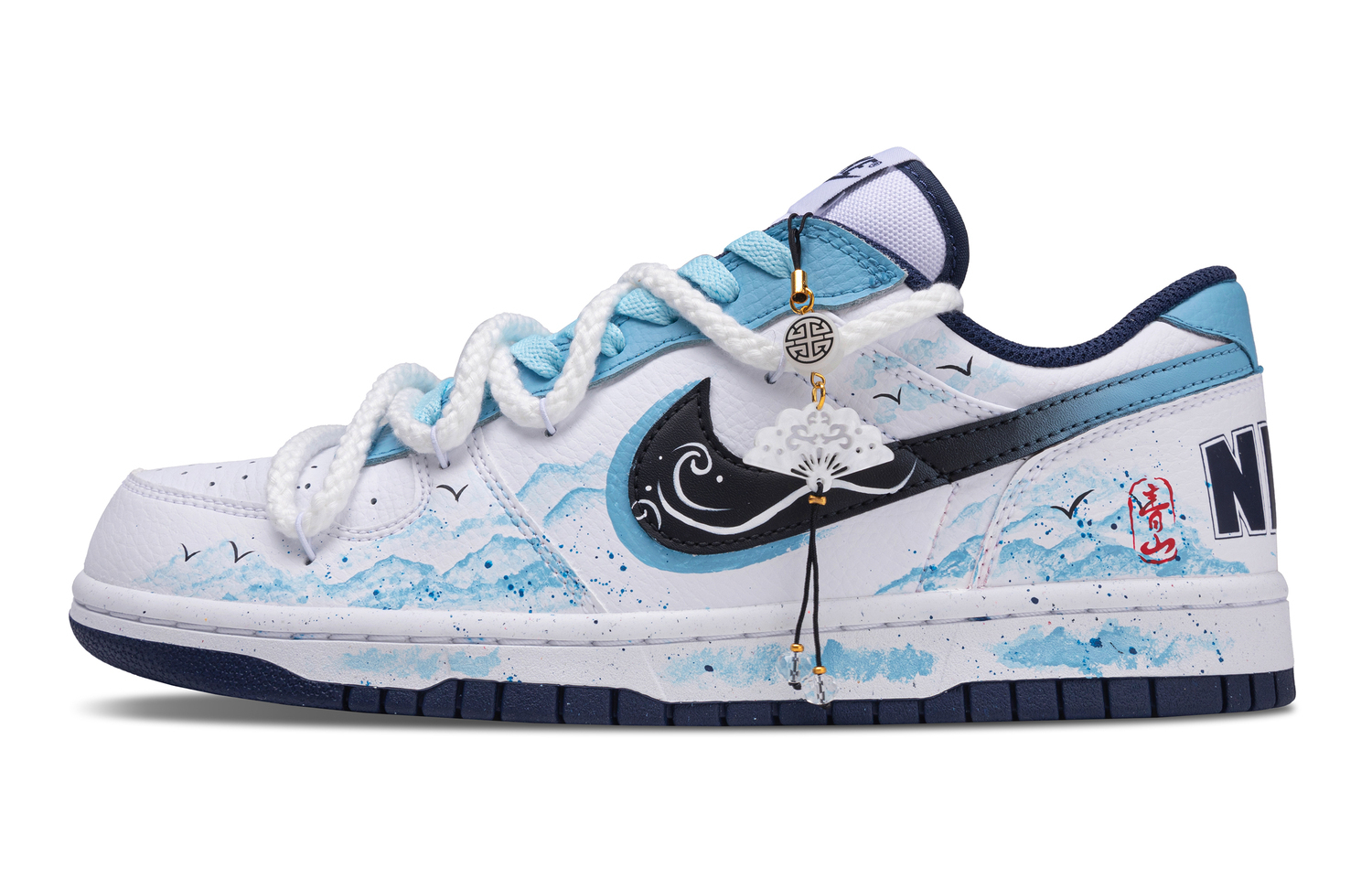 

Nike Мужские низкие скейтборд-кроссовки Big Prosperity Now с амортизацией и износостойкостью, сине-белый