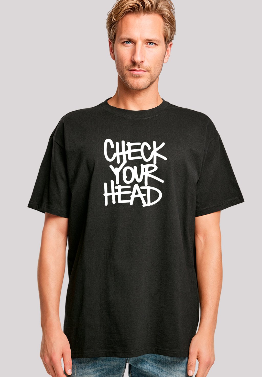 

Футболка с принтом THE BEASTIE BOYS CHECK YOUR HEAD F4NT4STIC, черный