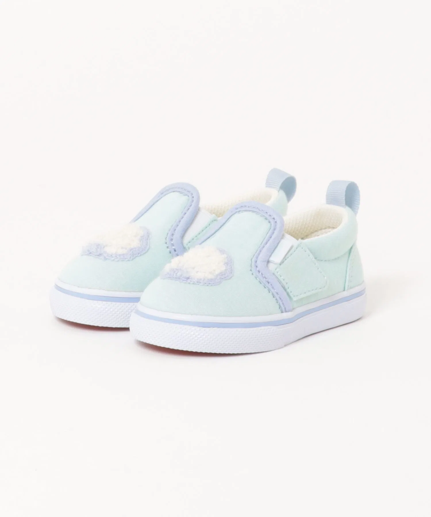 Детские сланцы VANS Slip-On с вышивкой мятные