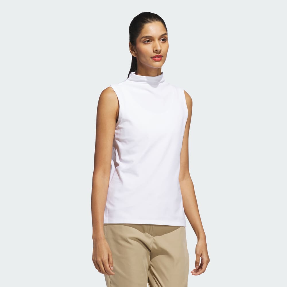 Спортивный топ Adidas Ultimate365 Sleeveless Mock Neck Top, белый — фото 3