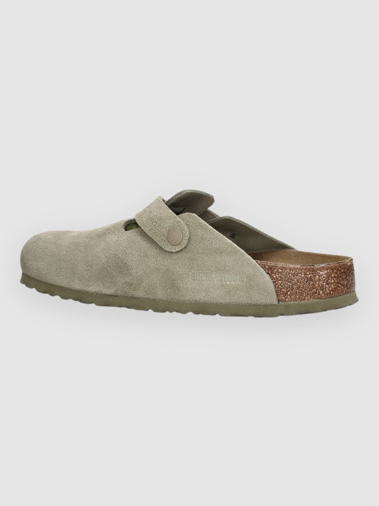 Сандалии Birkenstock Boston Suede Leather Narrow Sandalen, faded khaki — фото 2