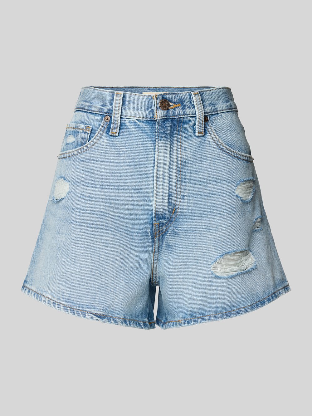 

Джинсовые шорты mom fit с пятью карманами Levi's, светло-голубой