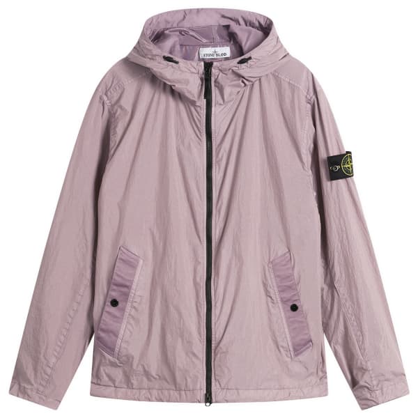 

Куртка с капюшоном из жатой ткани Stone Island, фиолетовый серый