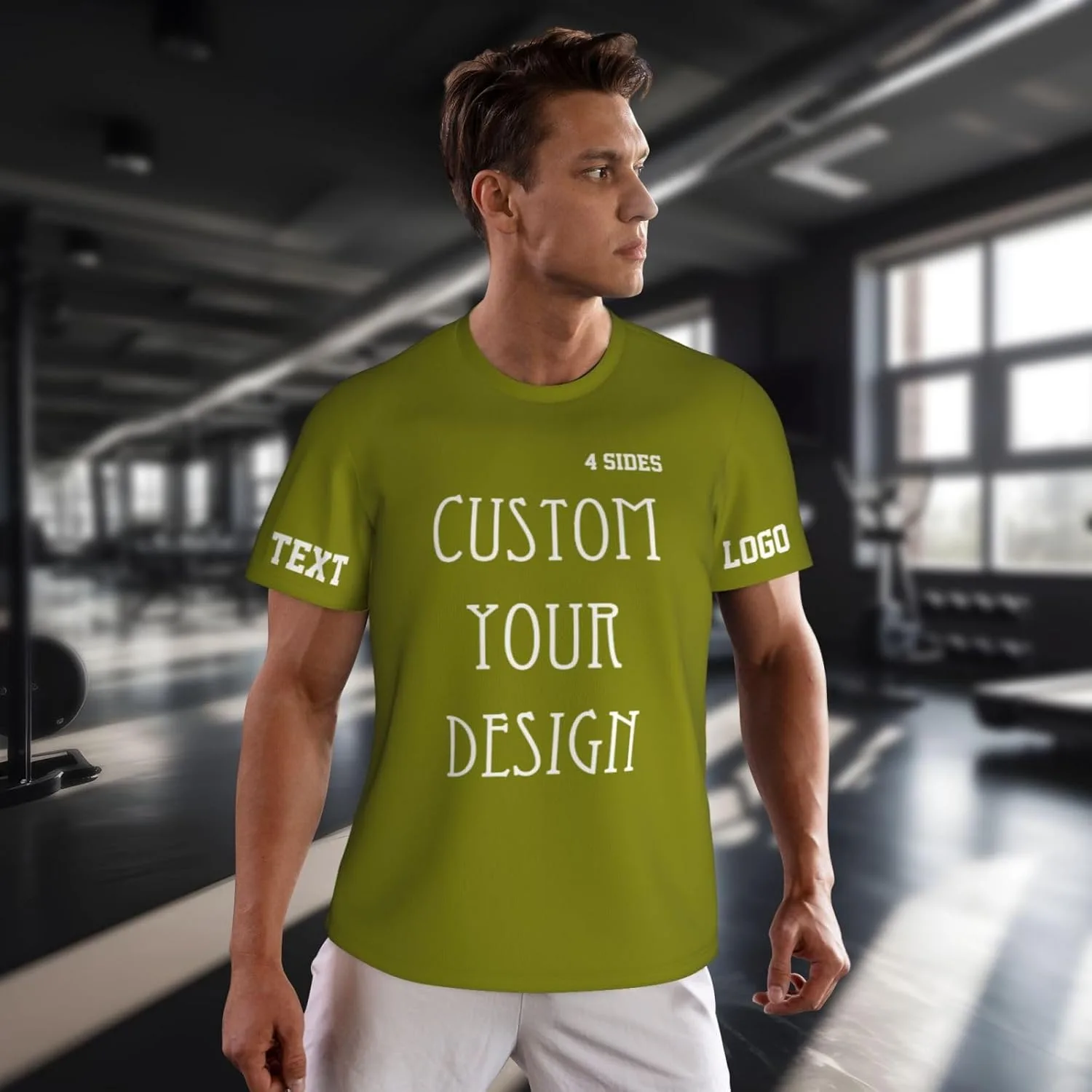 Футболка Custom для мужчин с принтом на все стороны — фото 2