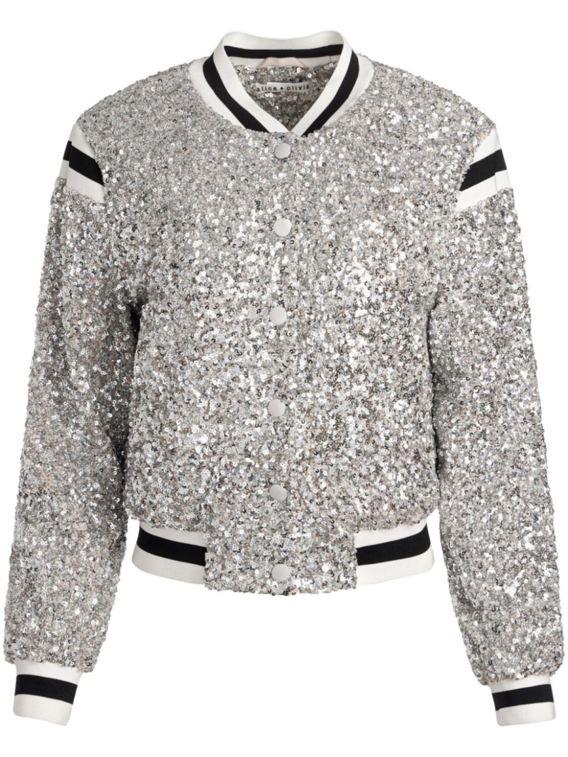 

Куртка-бомбер Кери Alice + olivia, серебряный