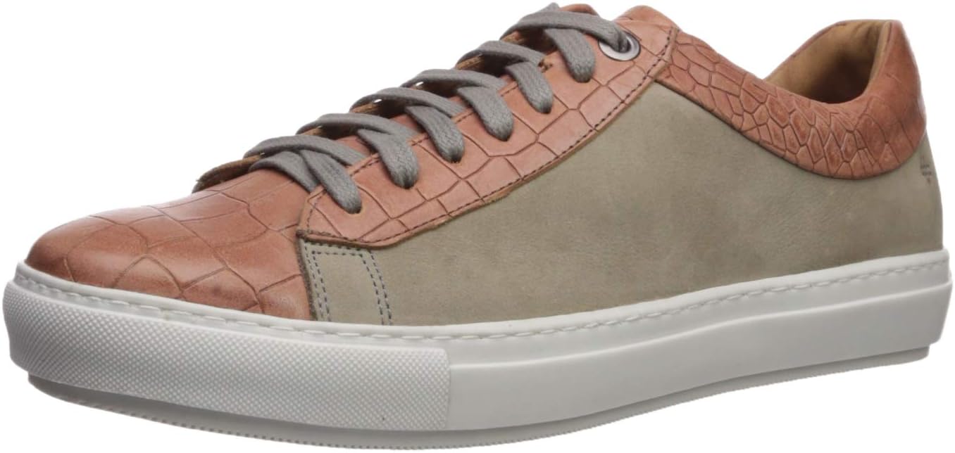 

Мужские кожаные роскошные и утонченные кроссовки на шнуровке Brothers United, светло-серый