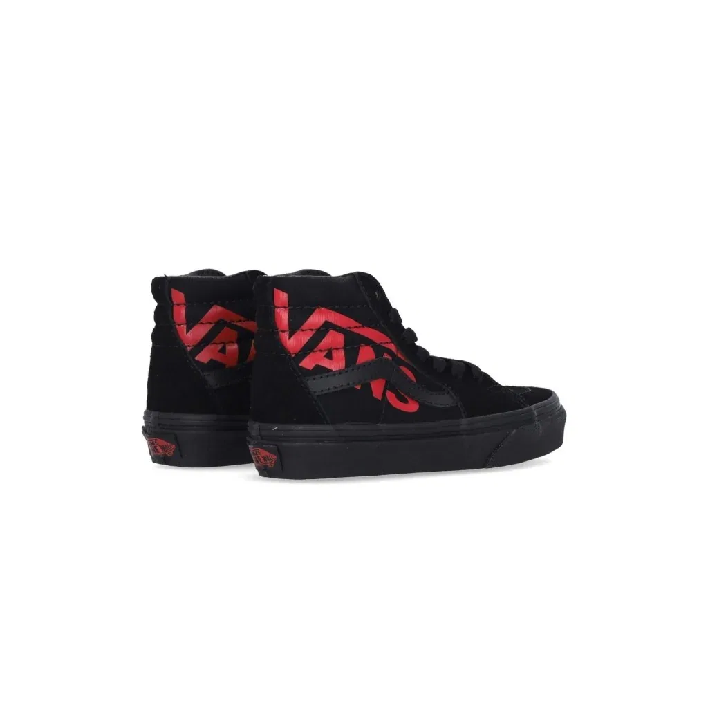 Детские кроссовки Vans SK8-Hi VN000D5FY091, черные с красными вставками, высокие, для скейтбординга — фото 4