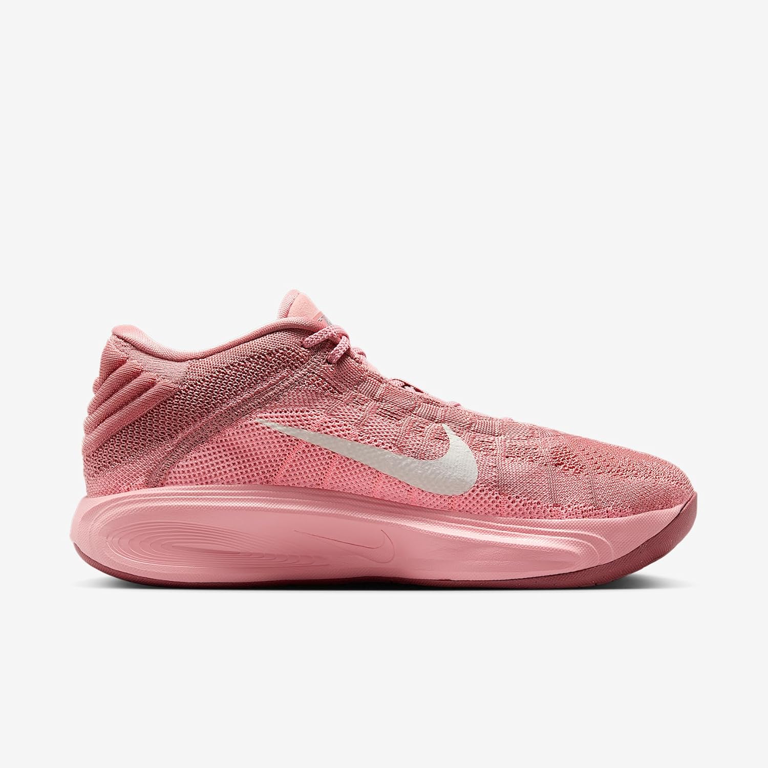 Баскетбольные кроссовки Nike GT Hustle 3 (красная звездная пыль/серебристый металлик/розовый оттенок/бледно-слоновая кость) — фото 3