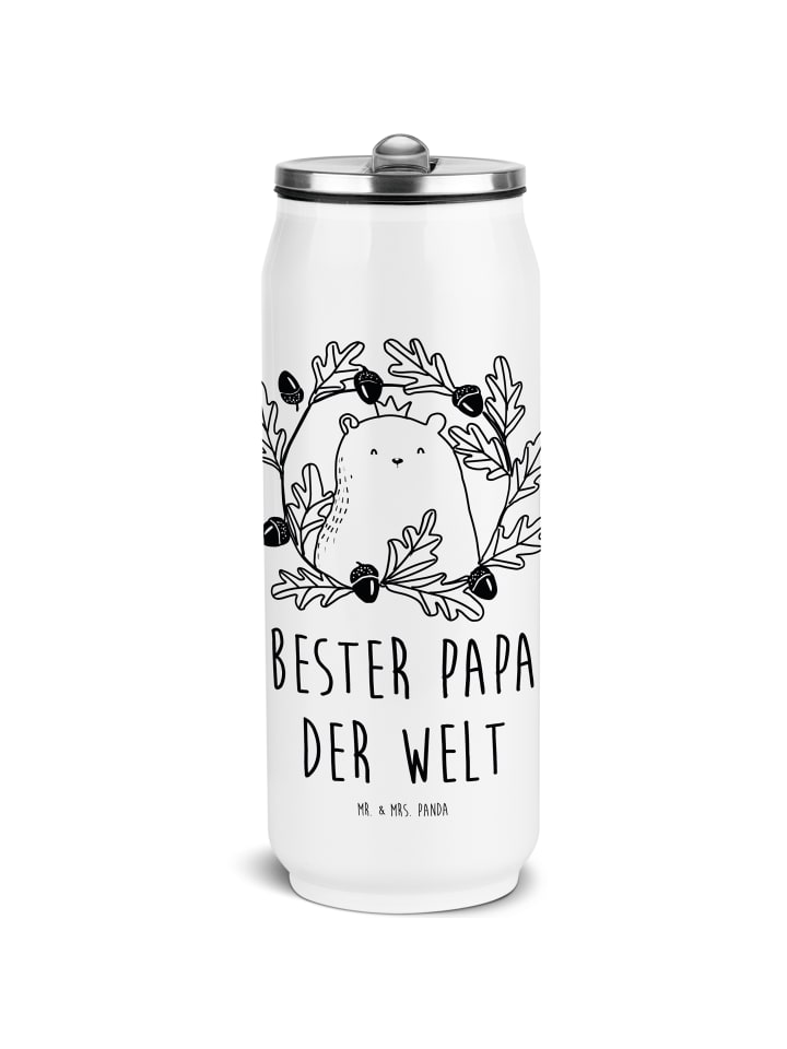 

Mr. & Mrs. Panda Бутылка для воды с надписью "Король медведей" белого цвета