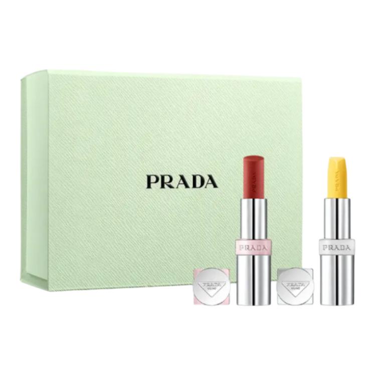 

Двухцветный бальзам для губ Matching Set, легко растушевывается, натуральный PRADA