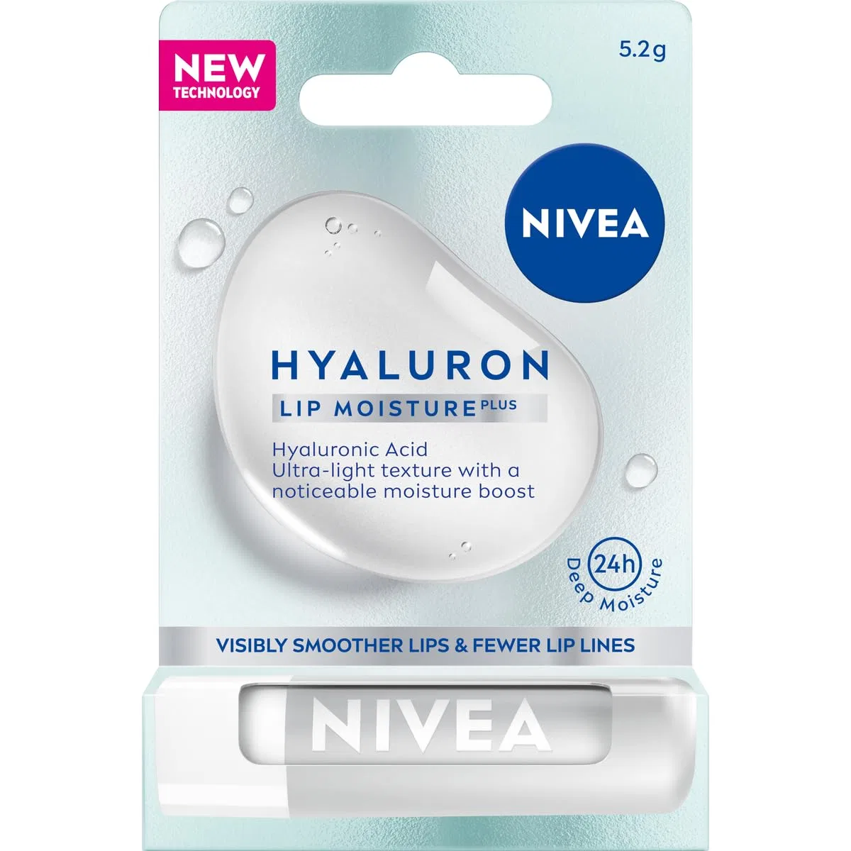 Увлажняющий бальзам для губ NIVEA Hyaluron Lip Moisture, 5.2 г Nivea, White