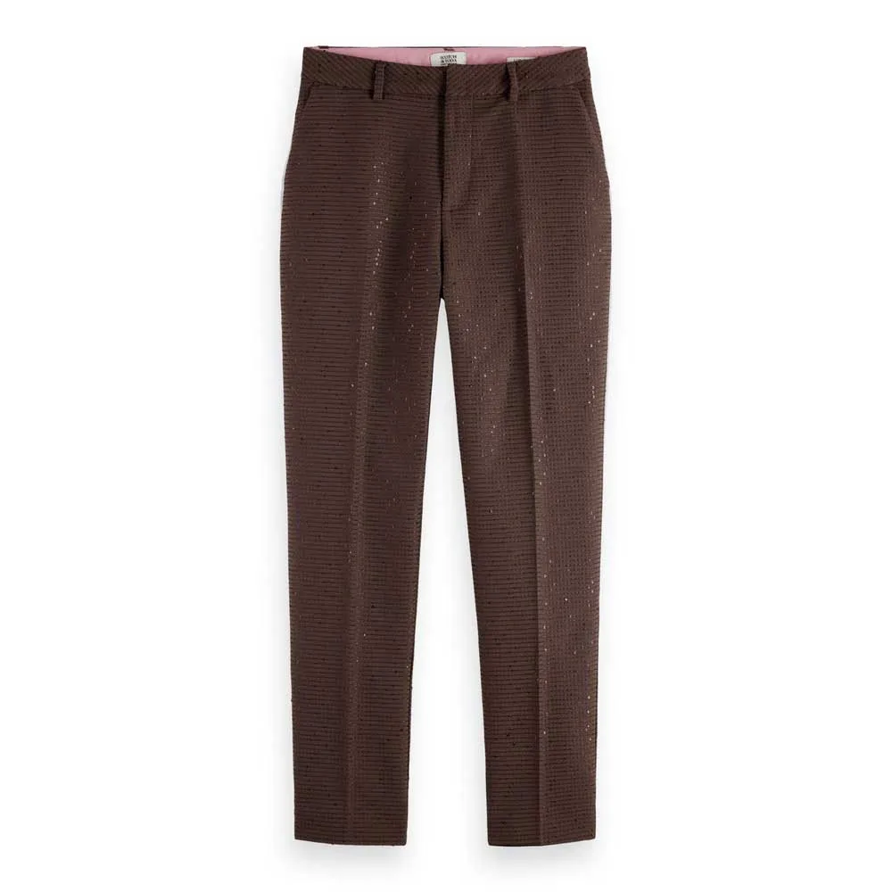 

Брюки Scotch & Soda Lowry Sequin Jacquard, коричневый
