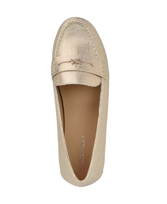 Женские туфли-лоферы Lassa Slip-On Flats Calvin Klein, золотой — фото 4