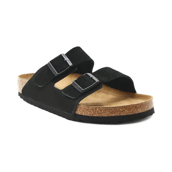 

Кожаные тапочки «Аризона» Birkenstock, черный