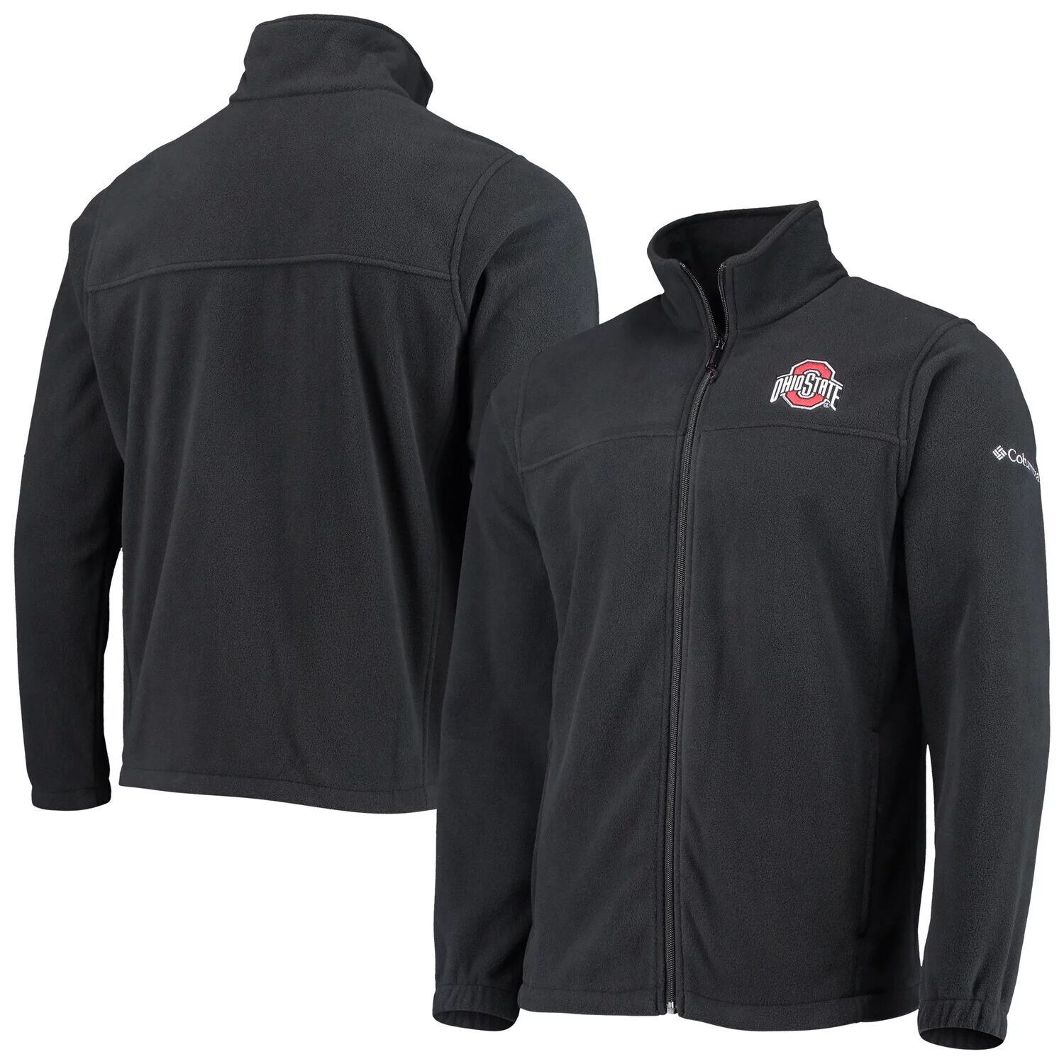 

Мужская флисовая куртка Columbia Black Ohio State Buckeyes Flanker III с молнией во всю длину