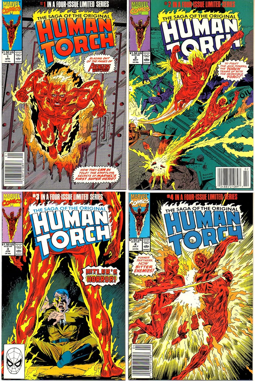 

The Saga of the Original Human Torch - 4 Issue Story (Marvel Comics)