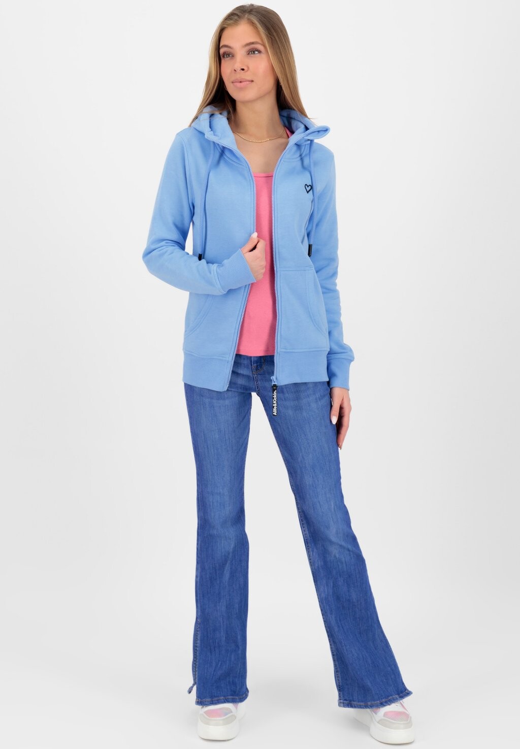 

Толстовка на молнии YASMIN HOODED alife & kickin, цвет Mottled Light Blue