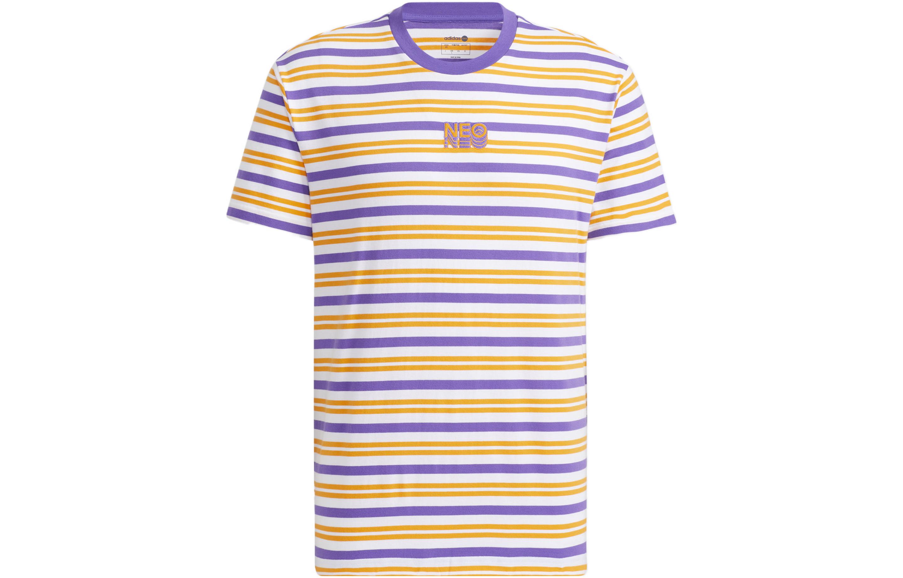 

Футболка унисекс SS22 фиолетовая желтая белая разноцветная Adidas Neo