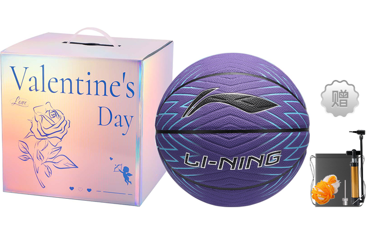 

LINING Баскетбольный мяч PU Basketball Purple размер 7 тренировочный unisex Китай