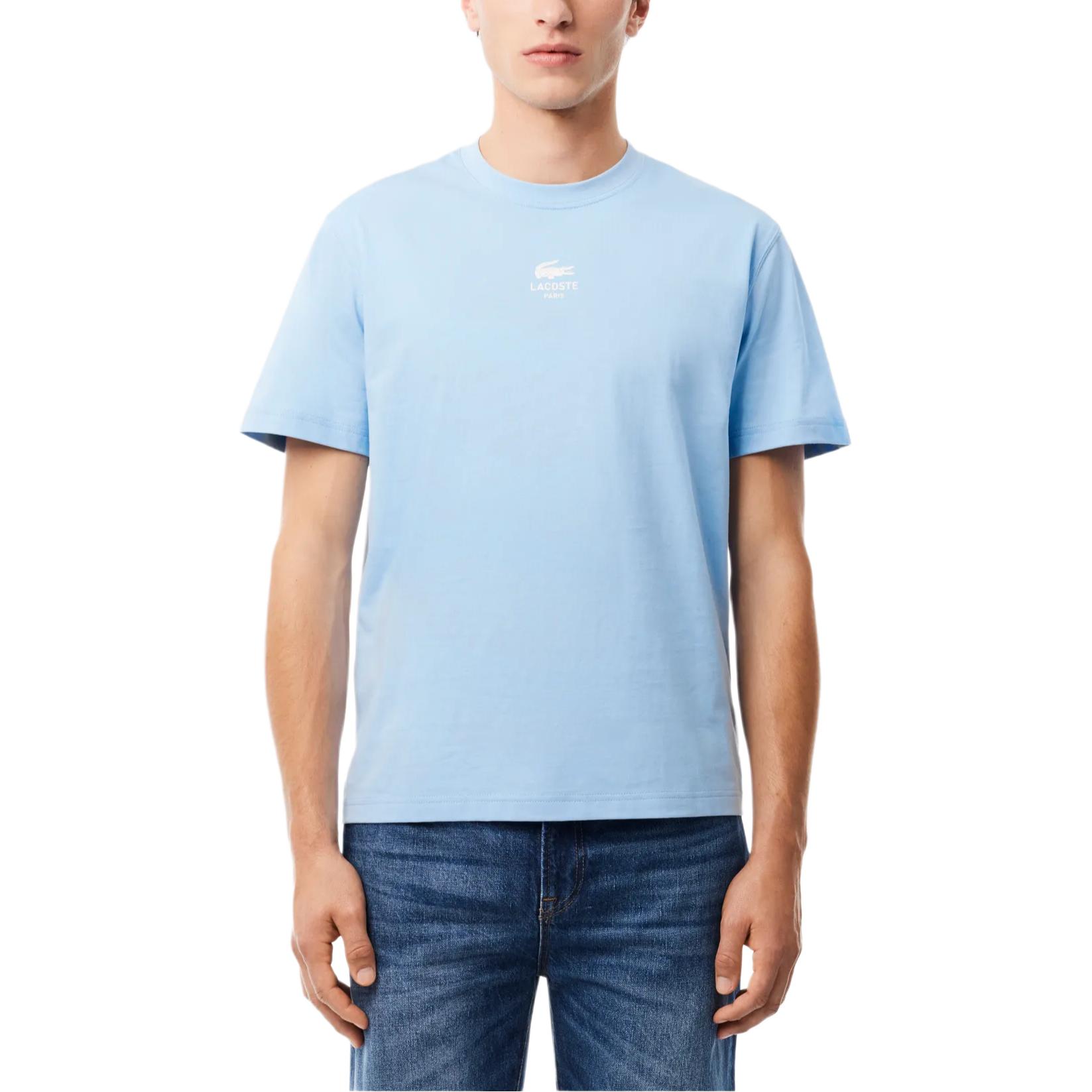 Футболка LACOSTE светло-голубая, унисекс — фото 4