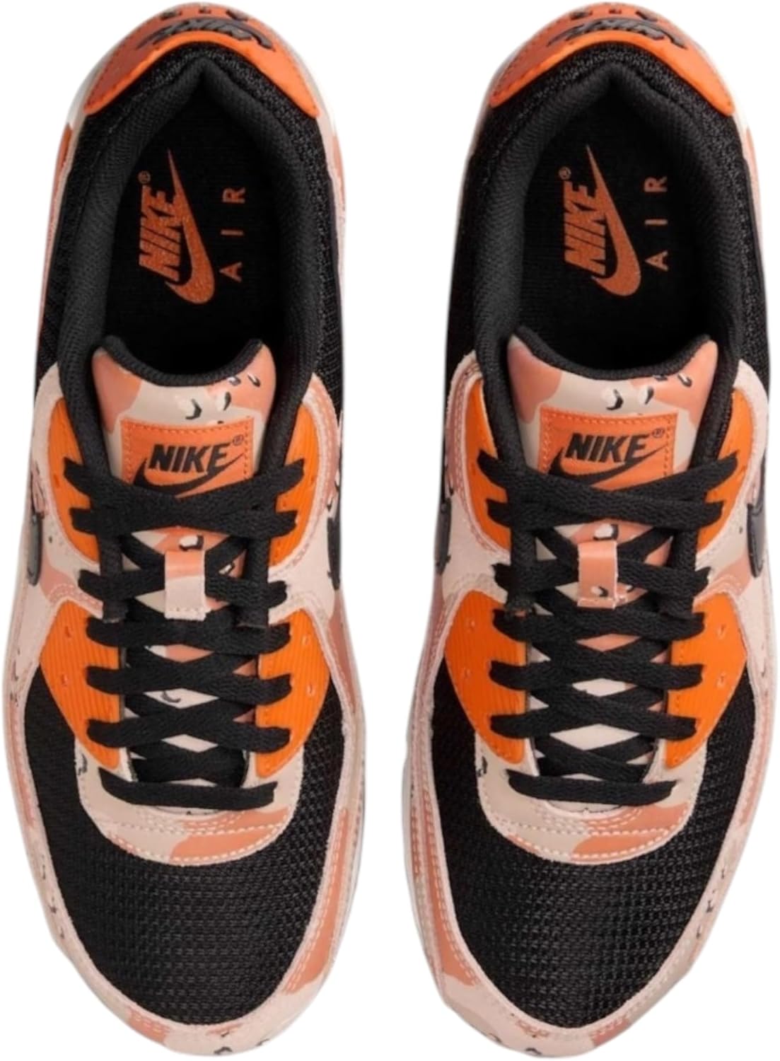 Мужские кроссовки Nike Air Max 90 Premium, черный/оранжевый/бежевый — фото 4