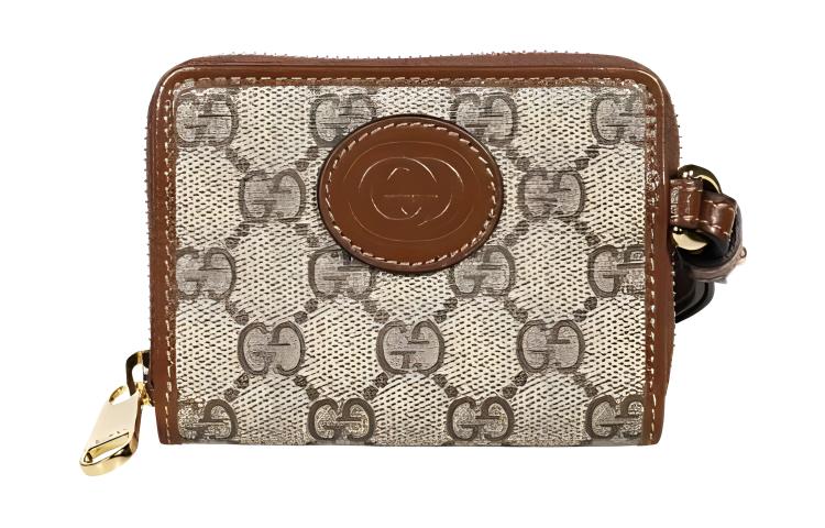 

Хлопковый бумажник обычный мужской коричневый GUCCI