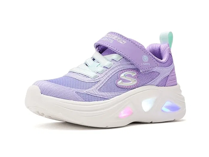 Кроссовки с подсветкой Sola Glow 2.0 SKECHERS KIDS, Lavendar/Aqua — фото 2