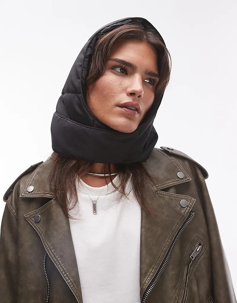 

Нейлоновый платок на голову Hugo черного цвета Topshop